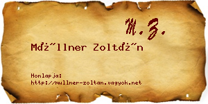 Müllner Zoltán névjegykártya